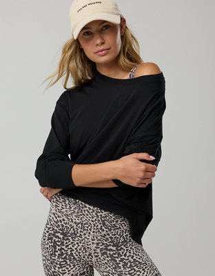 OFFLINE By Aerie Let's Stretch Long Sleeve Boyfriend T-Shirt