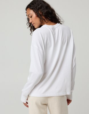 OFFLINE By Aerie Let's Stretch Long Sleeve Boyfriend T-Shirt