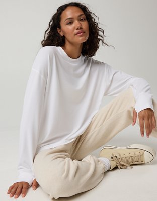 OFFLINE By Aerie Let's Stretch Long Sleeve Boyfriend T-Shirt