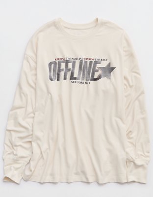 OFFLINE By Aerie Let's Stretch Long Sleeve Boyfriend T-Shirt