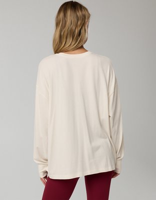 OFFLINE By Aerie Let's Stretch Long Sleeve Boyfriend T-Shirt