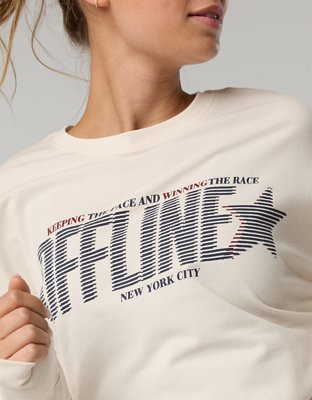 OFFLINE By Aerie Let's Stretch Long Sleeve Boyfriend T-Shirt
