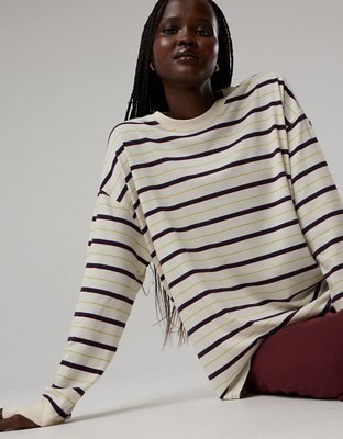 OFFLINE By Aerie Let's Stretch Long Sleeve Boyfriend T-Shirt
