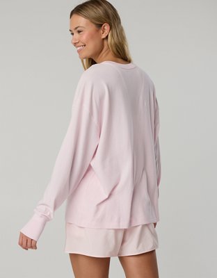 OFFLINE By Aerie Let's Stretch Long Sleeve Boyfriend T-Shirt