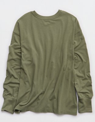 OFFLINE By Aerie Let's Stretch Long Sleeve Boyfriend T-Shirt
