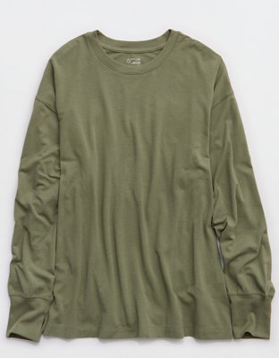 OFFLINE By Aerie Let's Stretch Long Sleeve Boyfriend T-Shirt