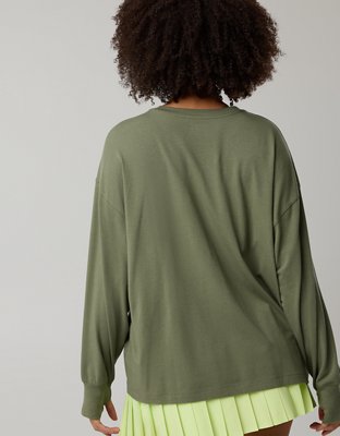 OFFLINE By Aerie Let's Stretch Long Sleeve Boyfriend T-Shirt