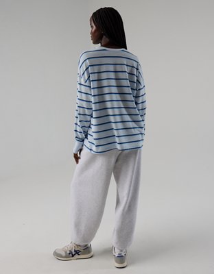 OFFLINE By Aerie Let's Stretch Long Sleeve Boyfriend T-Shirt