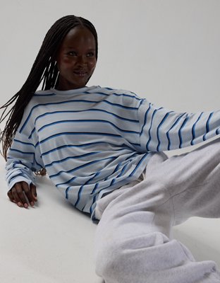 OFFLINE By Aerie Let's Stretch Long Sleeve Boyfriend T-Shirt