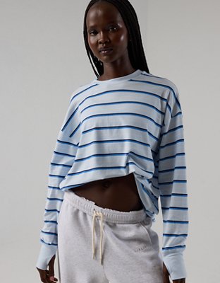 OFFLINE By Aerie Let's Stretch Long Sleeve Boyfriend T-Shirt
