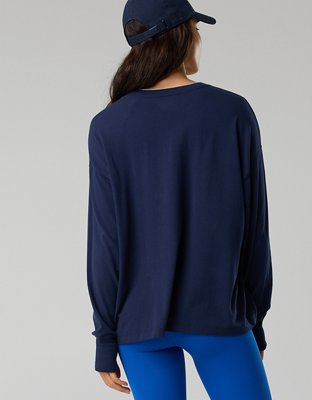 OFFLINE By Aerie Let's Stretch Long Sleeve Boyfriend T-Shirt