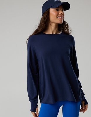 OFFLINE By Aerie Let's Stretch Long Sleeve Boyfriend T-Shirt