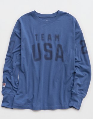 OFFLINE By Aerie Team USA Collection Let's Stretch Long Sleeve T-Shirt