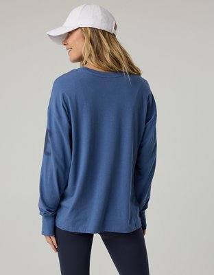 OFFLINE By Aerie Team USA Collection Let's Stretch Long Sleeve T-Shirt