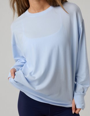 OFFLINE By Aerie Let's Stretch Long Sleeve Boyfriend T-Shirt