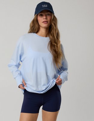 OFFLINE By Aerie Let's Stretch Long Sleeve Boyfriend T-Shirt