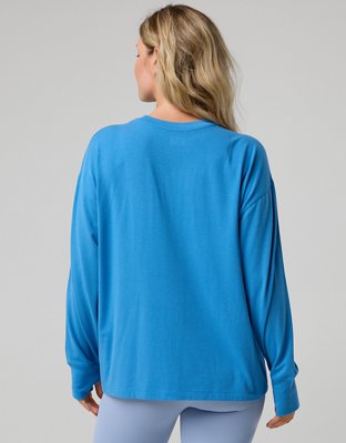 OFFLINE By Aerie Let's Stretch Long Sleeve Boyfriend T-Shirt