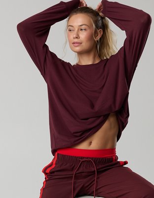 OFFLINE By Aerie Let's Stretch Long Sleeve Boyfriend T-Shirt