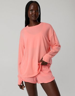 OFFLINE By Aerie Let's Stretch Long Sleeve Boyfriend T-Shirt from American Eagle - $39.95