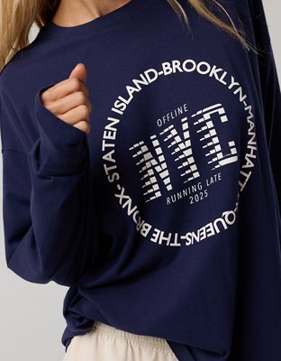 OFFLINE By Aerie Let's Stretch Long Sleeve Boyfriend T-Shirt