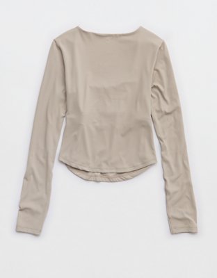 OFFLINE By Aerie Real Me Long Sleeve Scoop T-Shirt