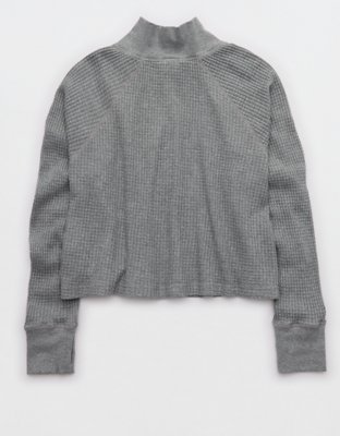 Offline By Aerie Oversized Long Sleeve Pique Tee