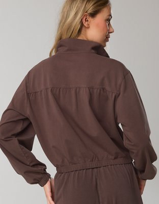 Женские толстовки Offline By Aerie OG Cotton Full Zip, цвет: Relic — фото 2