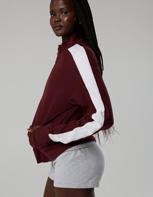 OFFLINE By Aerie Pique Long Sleeve Full Zip
