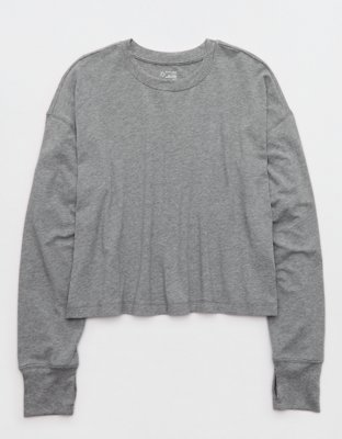 OFFLINE By Aerie Let's Stretch Long Sleeve Cropped T-Shirt