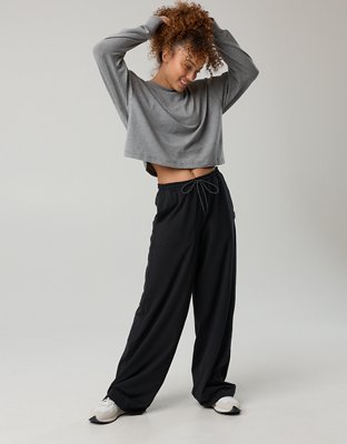 OFFLINE By Aerie Let's Stretch Long Sleeve Cropped T-Shirt