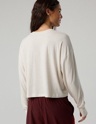 OFFLINE By Aerie Let's Stretch Long Sleeve Cropped T-Shirt