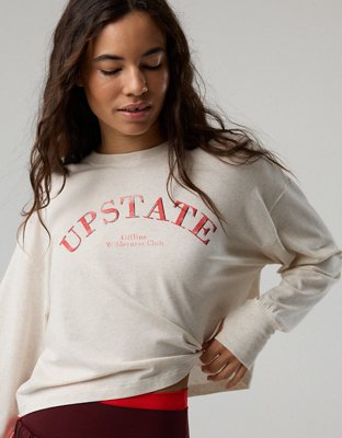 OFFLINE By Aerie Let's Stretch Long Sleeve Cropped T-Shirt