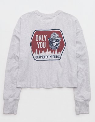 OFFLINE By Aerie Let's Stretch Long Sleeve Cropped T-Shirt