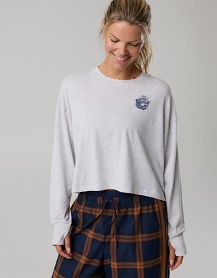 OFFLINE By Aerie Let's Stretch Long Sleeve Cropped T-Shirt
