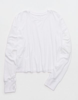 OFFLINE By Aerie Let's Stretch Long Sleeve Cropped T-Shirt