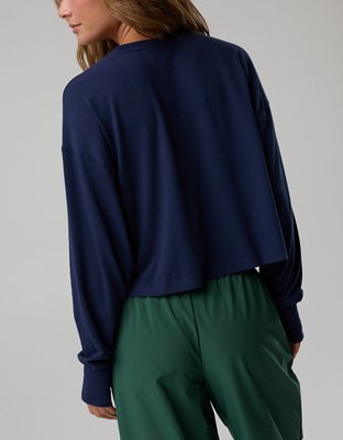 OFFLINE By Aerie Let's Stretch Long Sleeve Cropped T-Shirt