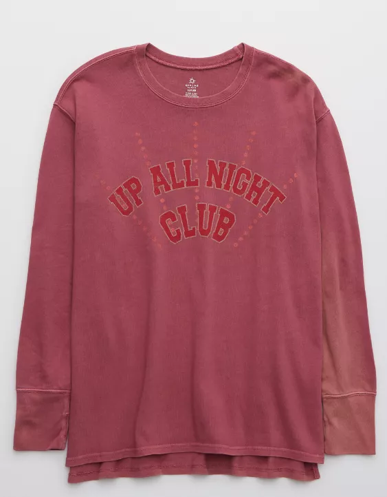 OFFLINE By Aerie Graphic Long Sleeve Crewneck T-Shirt