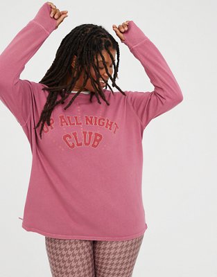 Женские футболки Aerie OFFLINE By Aerie Graphic Long Sleeve Crewneck T-Shirt — фото 5