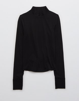 OFFLINE By Aerie Real Me XTRA Long Sleeve Mock Neck T-Shirt
