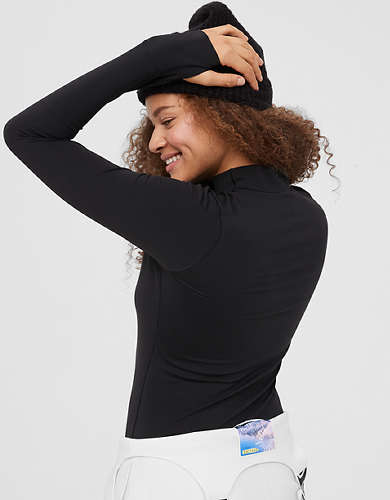 OFFLINE By Aerie Real Me Xtra Long Sleeve Mock Neck T-Shirt