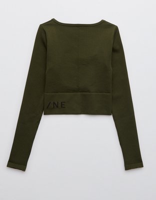 OFFLINE Sidewalk Seamless Ribbed Long Sleeve Cropped T-Shirt