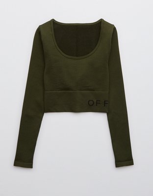 OFFLINE Sidewalk Seamless Ribbed Long Sleeve Cropped T-Shirt