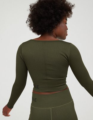 OFFLINE Sidewalk Seamless Ribbed Long Sleeve Cropped T-Shirt