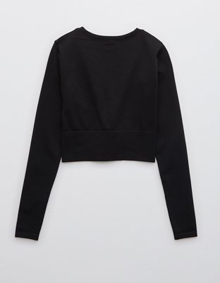 OFFLINE By Aerie Sidewalk Seamless Long Sleeve Cropped T-Shirt