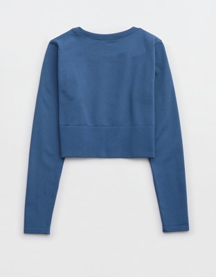OFFLINE By Aerie Sidewalk Seamless Long Sleeve Cropped T-Shirt
