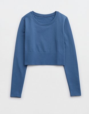 OFFLINE By Aerie Throwback Snap Fleece Crewneck Sweatshirt