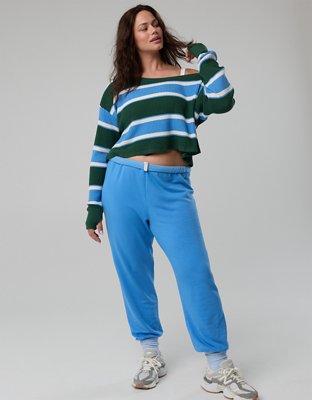 OFFLINE By Aerie Wow! Waffle Long Sleeve Off The Shoulder T-Shirt