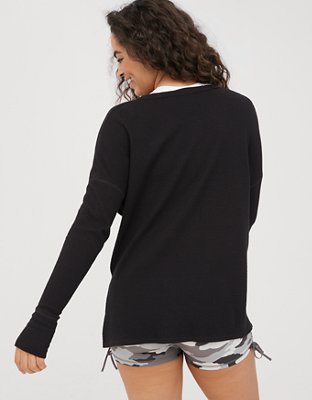 OFFLINE By Aerie Waffle Henley T-Shirt