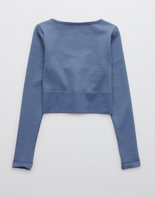 OFFLINE Sidewalk Seamless Ribbed Long Sleeve Cropped T-Shirt