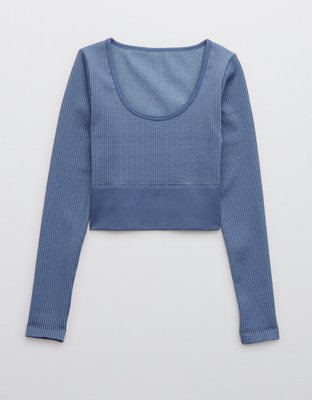 OFFLINE Sidewalk Seamless Ribbed Long Sleeve Cropped T-Shirt